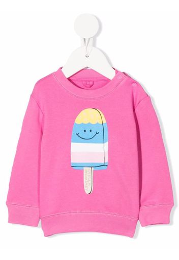 Stella McCartney Kids lollipop-print cotton sweatshirt - Rosa