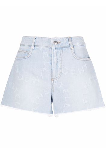 Stella McCartney Stella Logo denim shorts - Blu