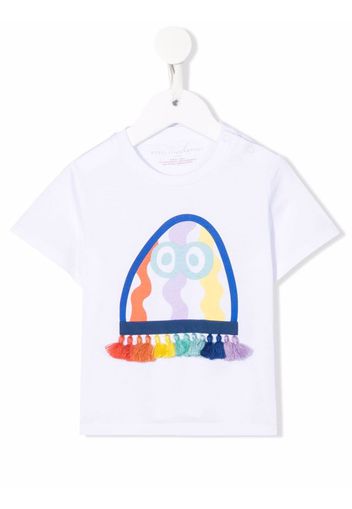 Stella McCartney Kids fringe-detail T-shirt - Bianco