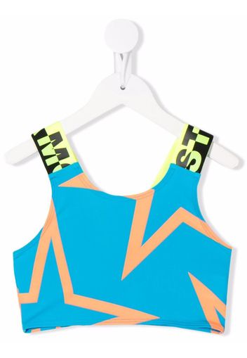 Stella McCartney Kids star-print cropped top - Blu