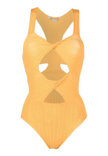 Stella McCartney Body con design cut-out - Arancione