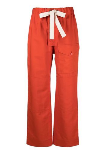 Stella McCartney straight-leg drawstring trousers - Rosso