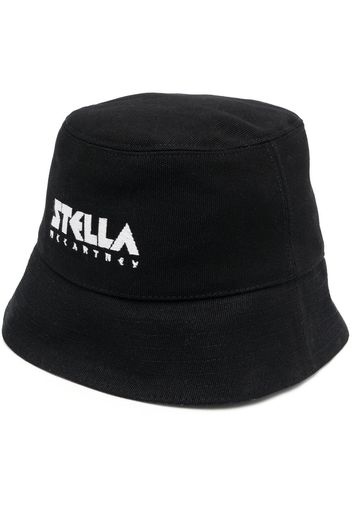 Stella McCartney Cappello bucket con ricamo - Nero