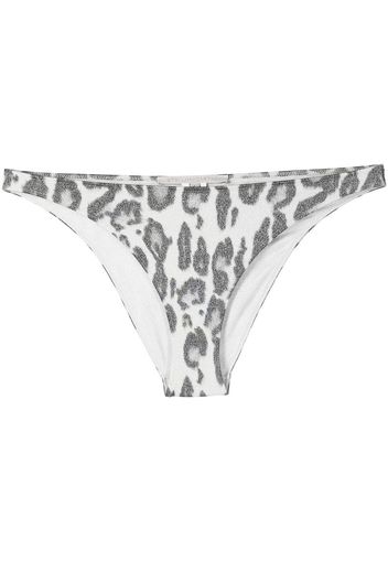 Stella McCartney leopard-print bikini bottoms - Argento