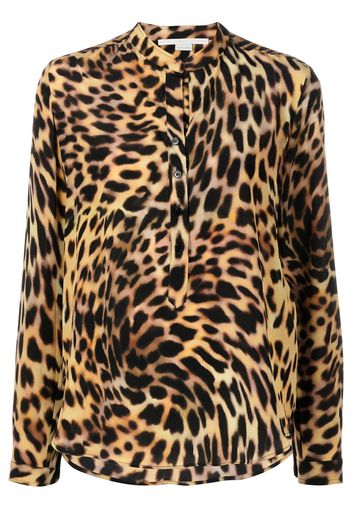 Stella McCartney cheetah print silk shirt - Nero