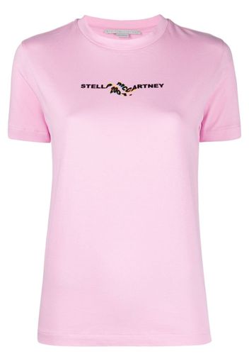 Stella McCartney logo-print cotton T-shirt - Rosa