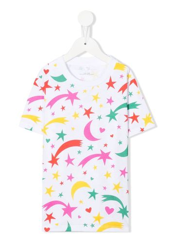 Stella McCartney Kids shooting-star cotton T-shirt - Bianco