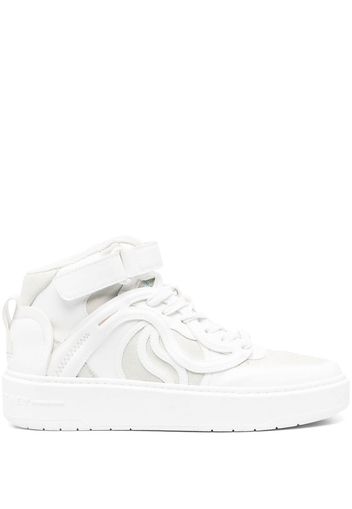 Stella McCartney Sneakers con applicazione in finta pelle - Bianco