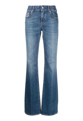 Stella McCartney Jeans dritti a vita alta - Blu