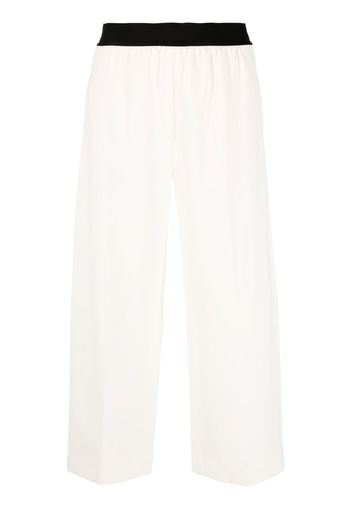 Stella McCartney wide-leg cropped trousers - Toni neutri