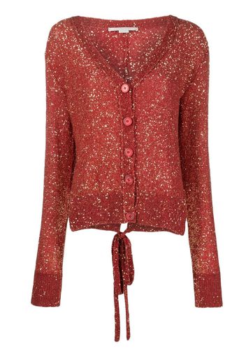 Stella McCartney sequin-embellished cardigan - Rosso