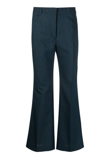 Stella McCartney Pantaloni svasati a righe - Blu