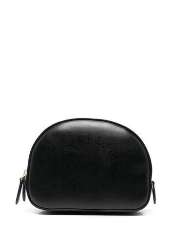 Stella McCartney perforated logo-detail make-up bag - Nero