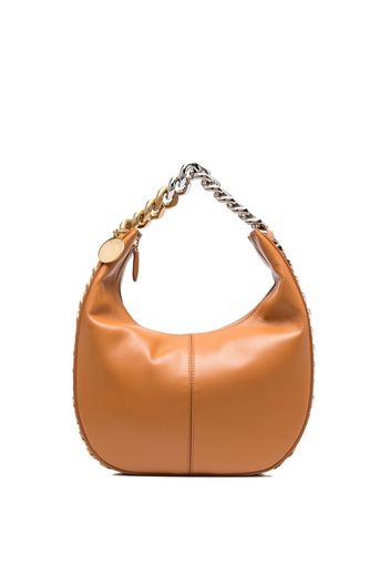 Stella McCartney small Frayme zipped shoulder bag - Marrone