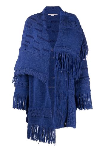 Stella McCartney Cardigan lungo asimmetrico - Blu