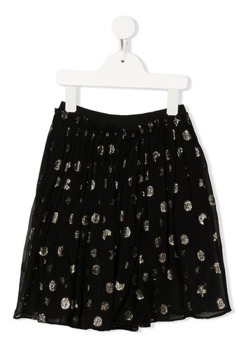 STELLA MCCARTNEY KIDS metalli polka-dot print skirt - Nero