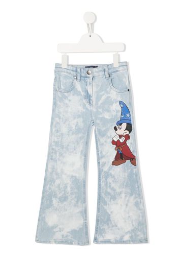 Stella McCartney Kids tie-dye wide-leg trousers - Blu