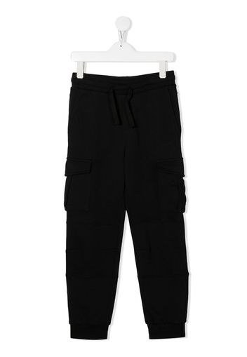 Stella McCartney Kids drawstring cargo track pants - Nero