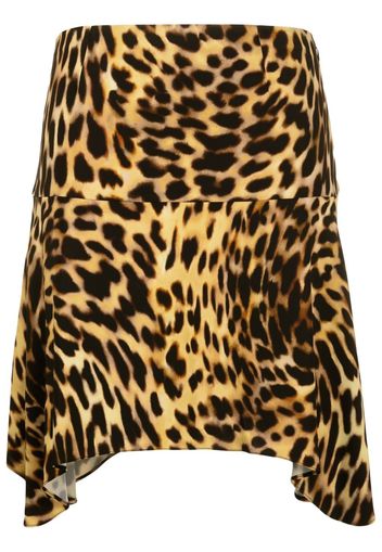 Stella McCartney leopard-print mini skirt - Marrone