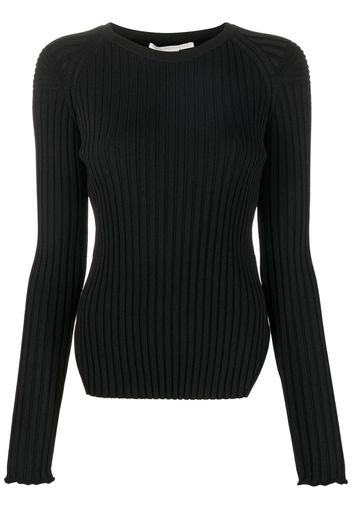 Stella McCartney rib-knit long-sleeve top - Nero