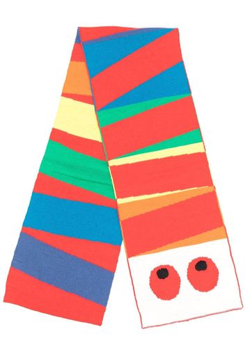 Stella McCartney Kids knitted colour-block scarf - Rosso