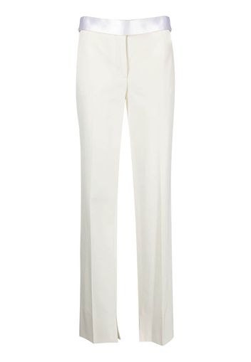 Stella McCartney satin-waistband detail trousers - Toni neutri