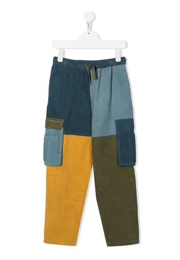 Stella McCartney Kids corduroy patchwork trousers - Blu