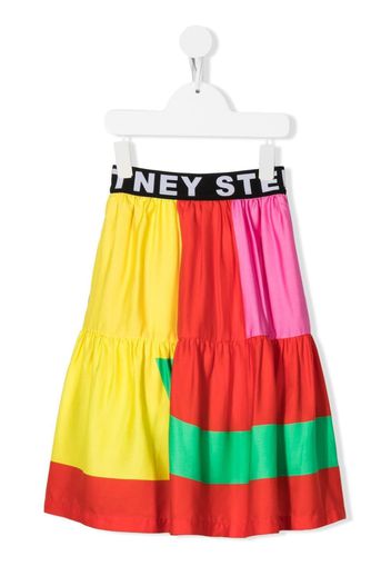 Stella McCartney Kids logo waistband skirt - Rosso