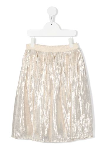 Stella McCartney Kids gold-tone pleated skirt - Oro