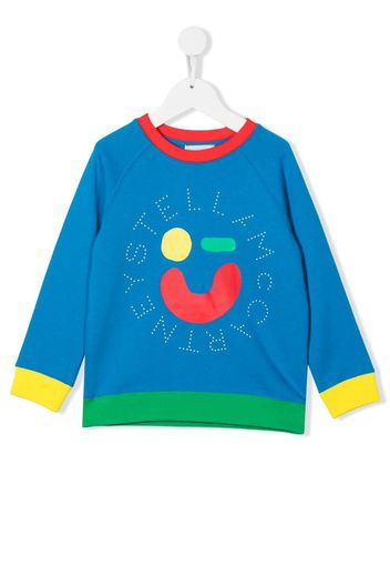 Stella McCartney Kids Felpa con design color-block - Blu