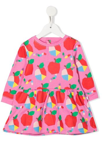 Stella McCartney Kids apple-print organic cotton dress - Rosa
