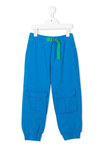 Stella McCartney Kids tapered-leg cargo trousers - Blu