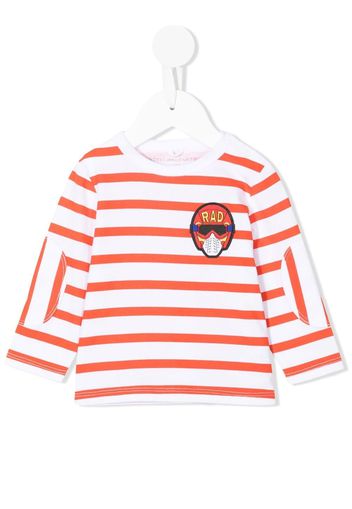 Stella McCartney Kids T-shirt Rad a righe - Bianco