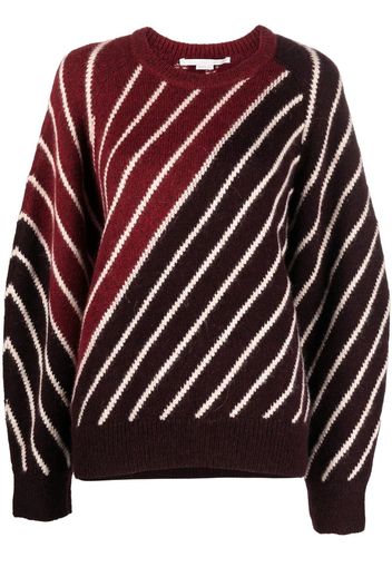 Stella McCartney diagonal-stripe jumper - Rosso