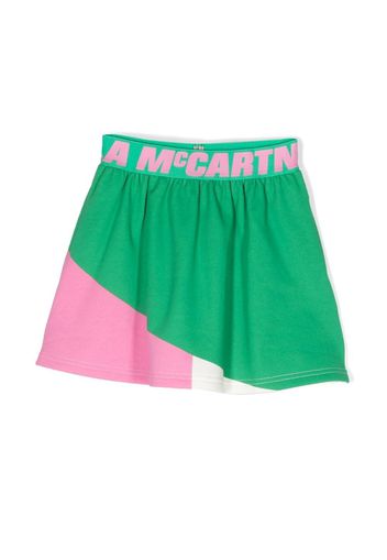 Stella McCartney Kids panelled jersey skirt - Verde