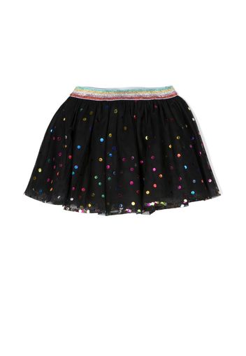 Stella McCartney Kids polka-dot print tulle skirt - Nero