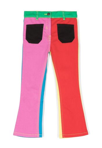 Stella McCartney Kids colour-block straight-leg trousers - Rosa