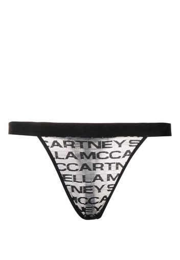 Stella McCartney logo-print thong - Nero