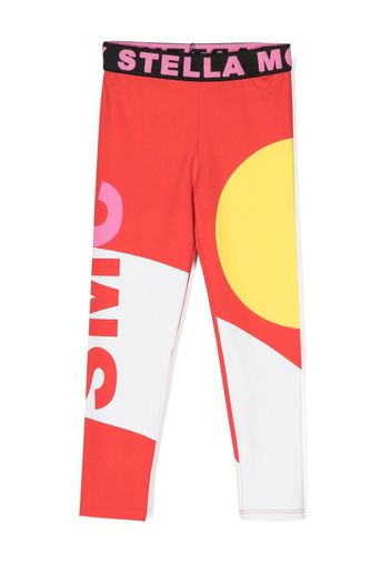 Stella McCartney Kids logo-waistband track pants - Rosso