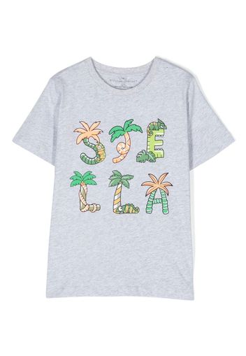 Stella McCartney Kids graphic cotton T-shirt - Grigio