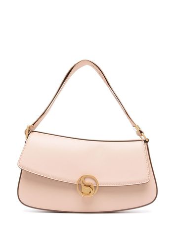 Stella McCartney engraved-logo shoulder-bag - Rosa