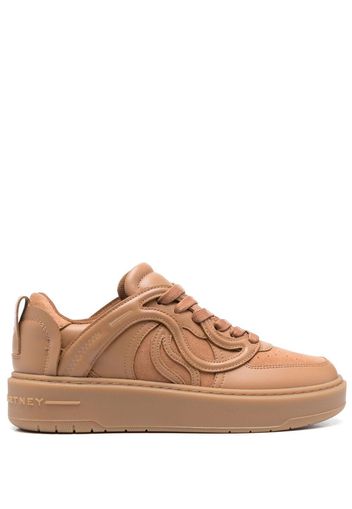 Stella McCartney S-Wave embroidered sneakers - Marrone