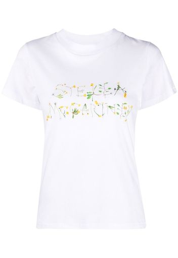 Stella McCartney T-shirt a fiori - Bianco