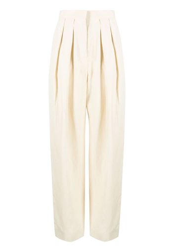 Stella McCartney high-waisted pleated trousers - Toni neutri