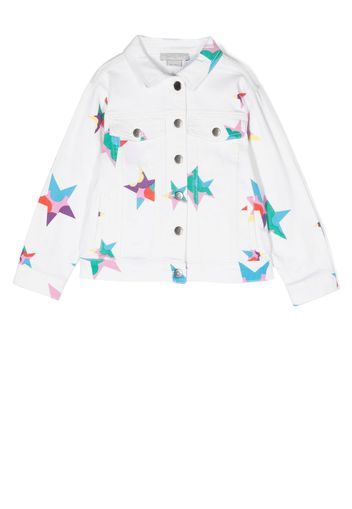 Stella McCartney Kids star-print denim jacket - Bianco