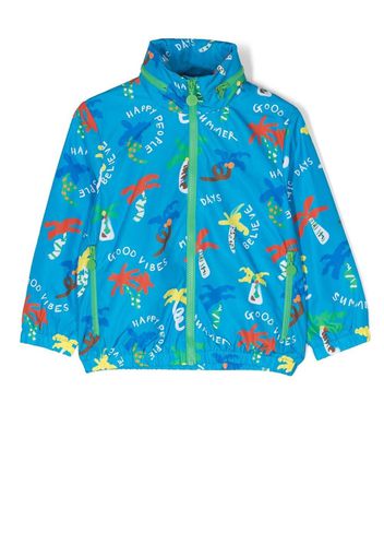 Stella McCartney Kids graphic-print lightweight jacket - Blu