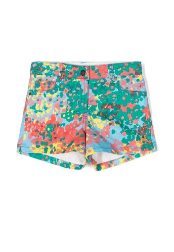 Stella McCartney Kids abstract-print short shorts - Verde