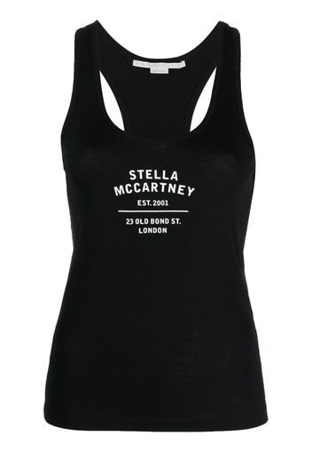 Stella McCartney logo-print racerback vest top - Nero
