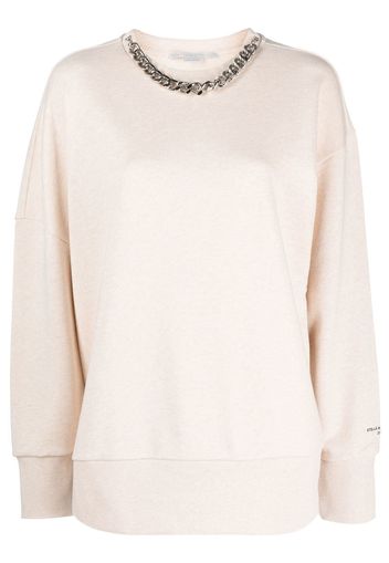 Stella McCartney chain-link cotton sweatshirt - Toni neutri