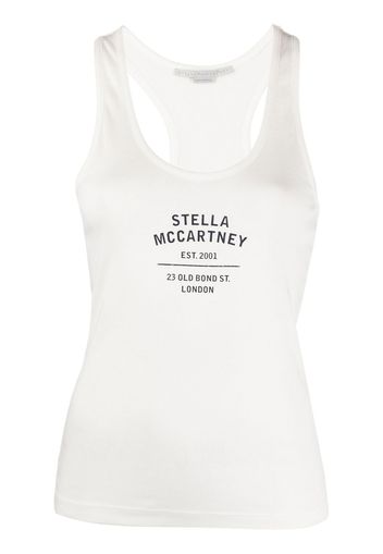 Stella McCartney logo-print racerback top - Bianco